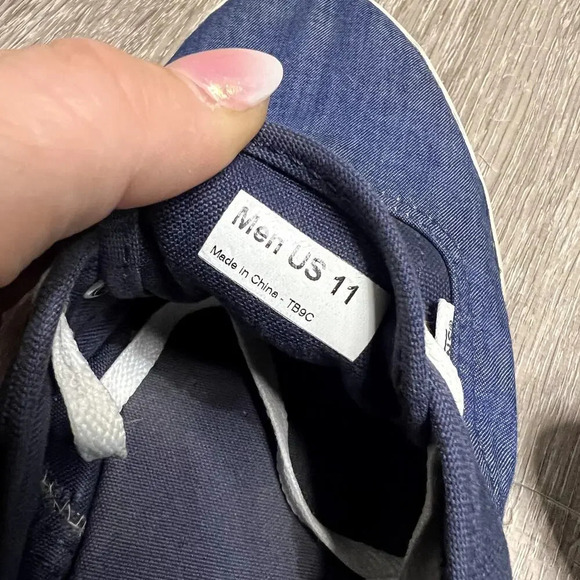 Vans Off The Wall Men's Blue Denim Skateboard Shoes‎ Size 11 - Picture 5 of 5